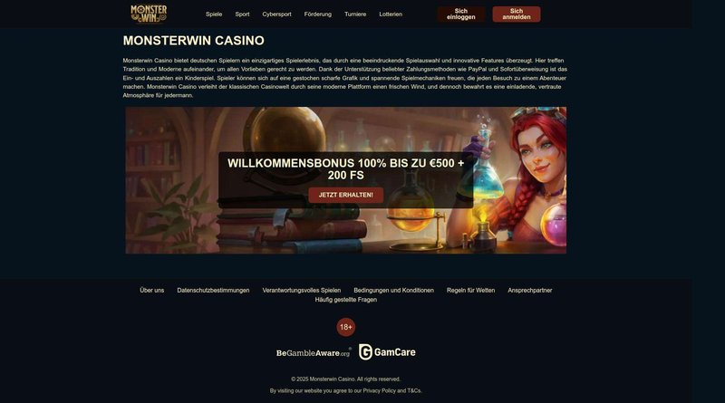 Monsterwin online casino in Germany
